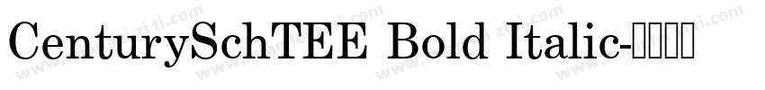 CenturySchTEE Bold Italic字体转换